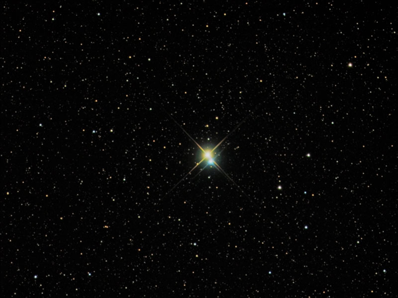 Der Doppelstern Albireo im Sternbild Schwan