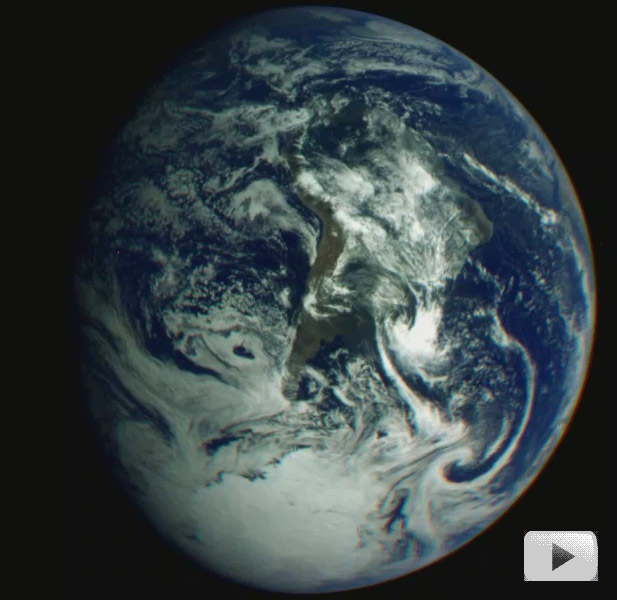 APOD: 2007 May 14 - Rotating Earth from Galileo