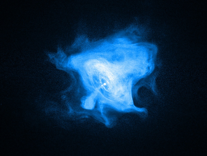 Crab pulsar as seen in X-rays