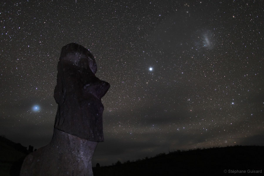 The Easter Island statues,