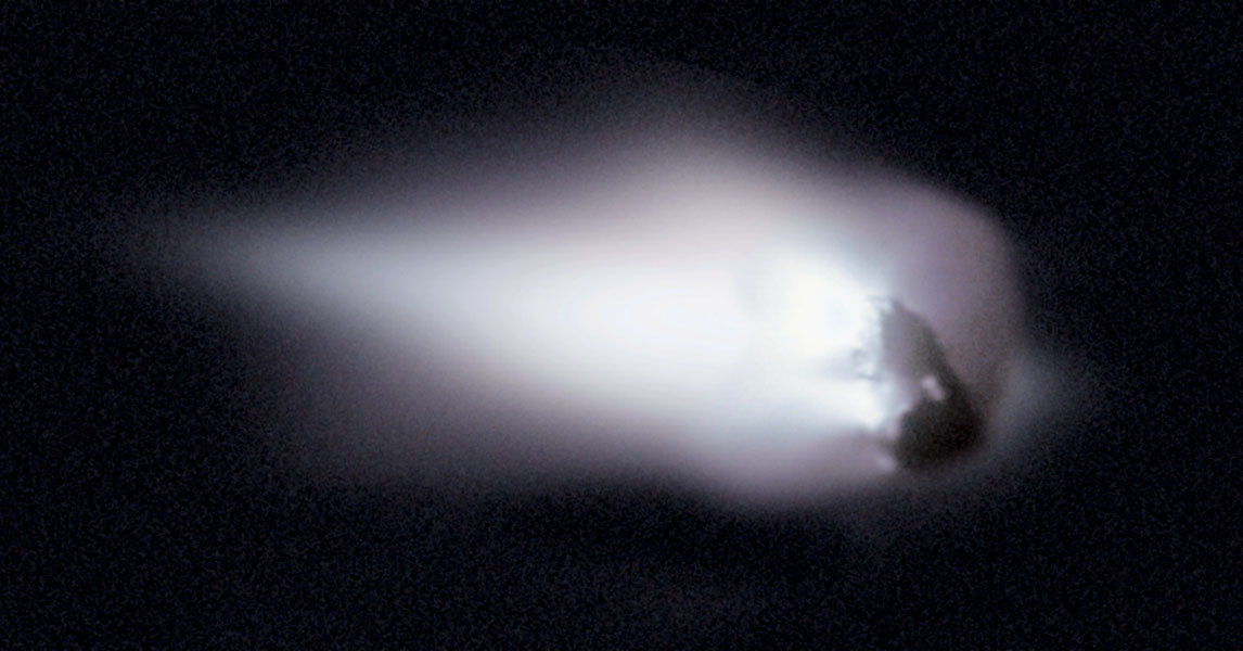 Comet Halley's Nucleus: An Orbiting Iceberg 