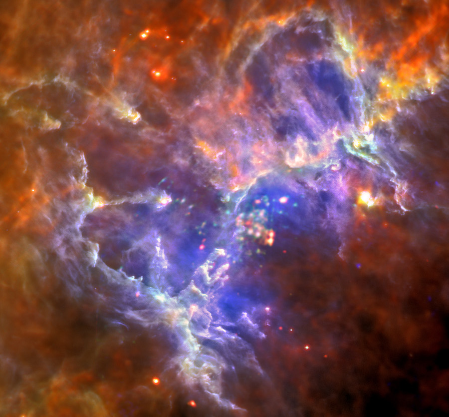 density of gas in eagle nebula