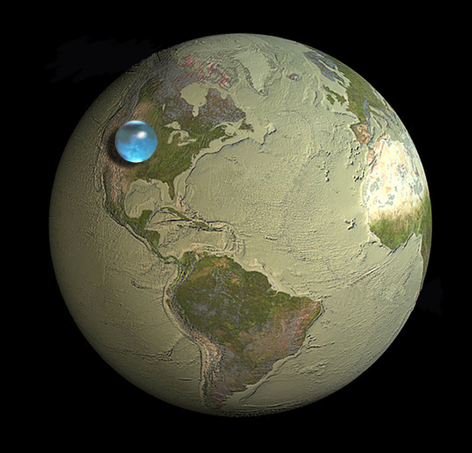 Amazingly, the earths water is really a miniscule amount