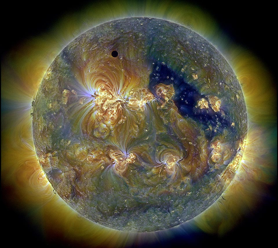 APOD: 2013 August 20 - Venus and the Triply Ultraviolet Sun