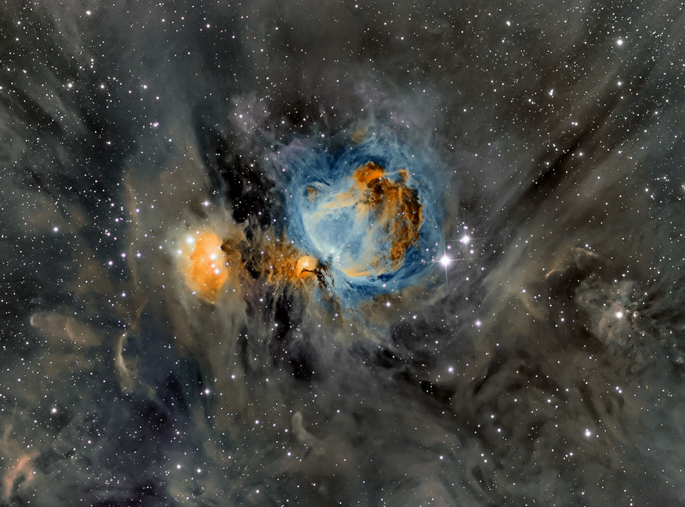 La nebulosa de Orion rodeada de polvo
