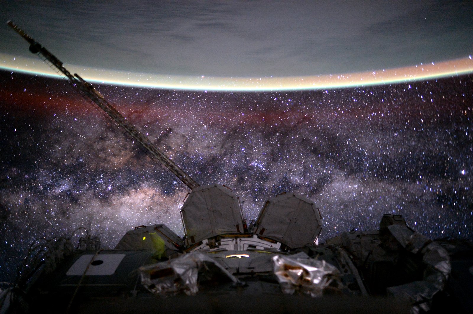 Earth and the Milky Way
                  from the ISS