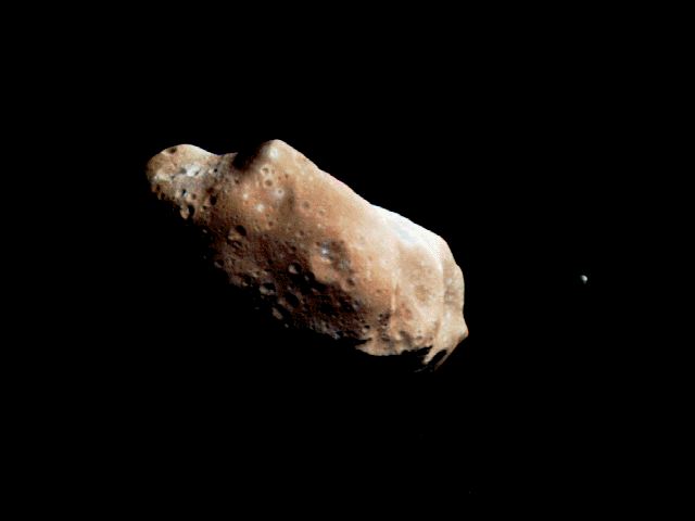 Asteroid Ida with moon Dactyl - NASA picture