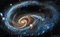 What's happening to this spiral galaxy?