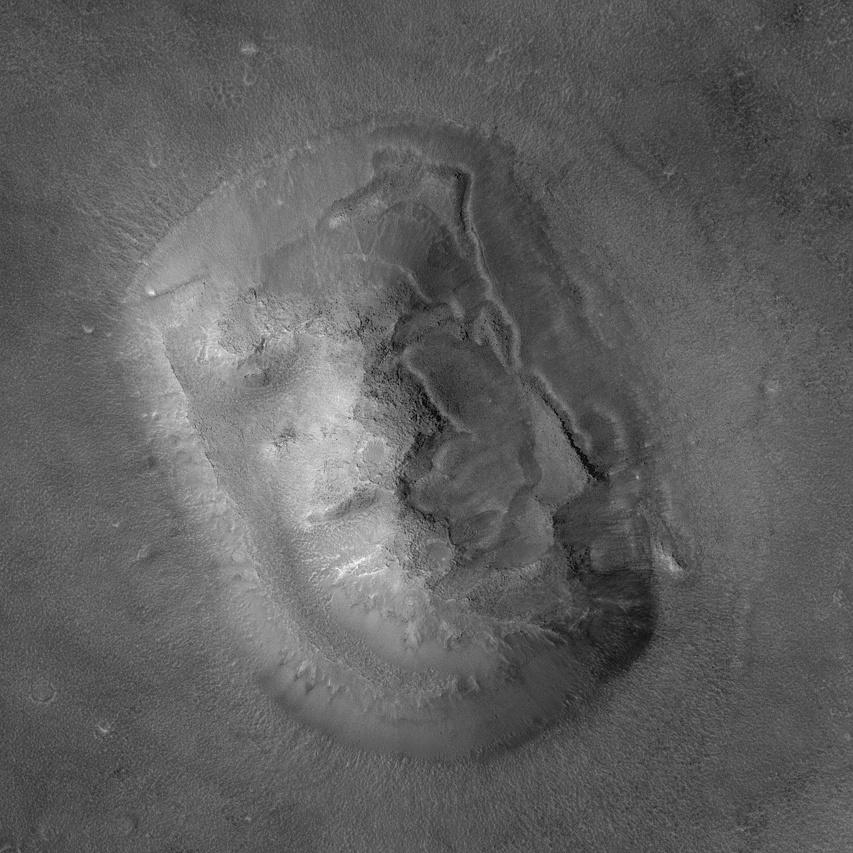 Close-up of the Face on Mars