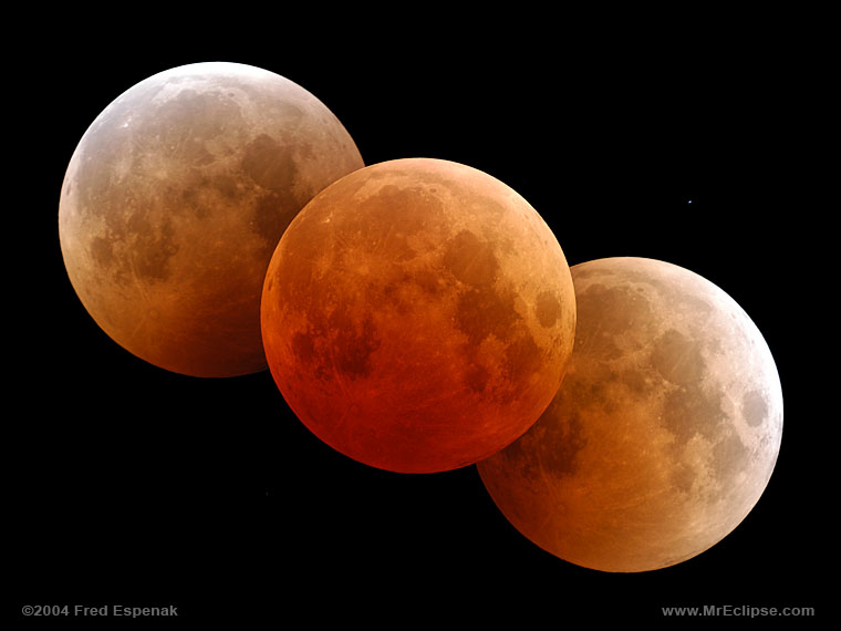 Apariencia de la Luna durante un eclipse total.  Crédito: Fred Espenak / APOD
