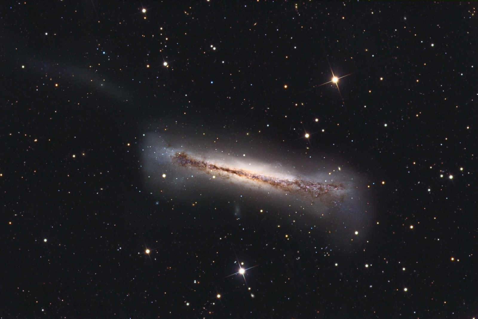 APOD 2005 April 8  Sideways Galaxy NGC 3628