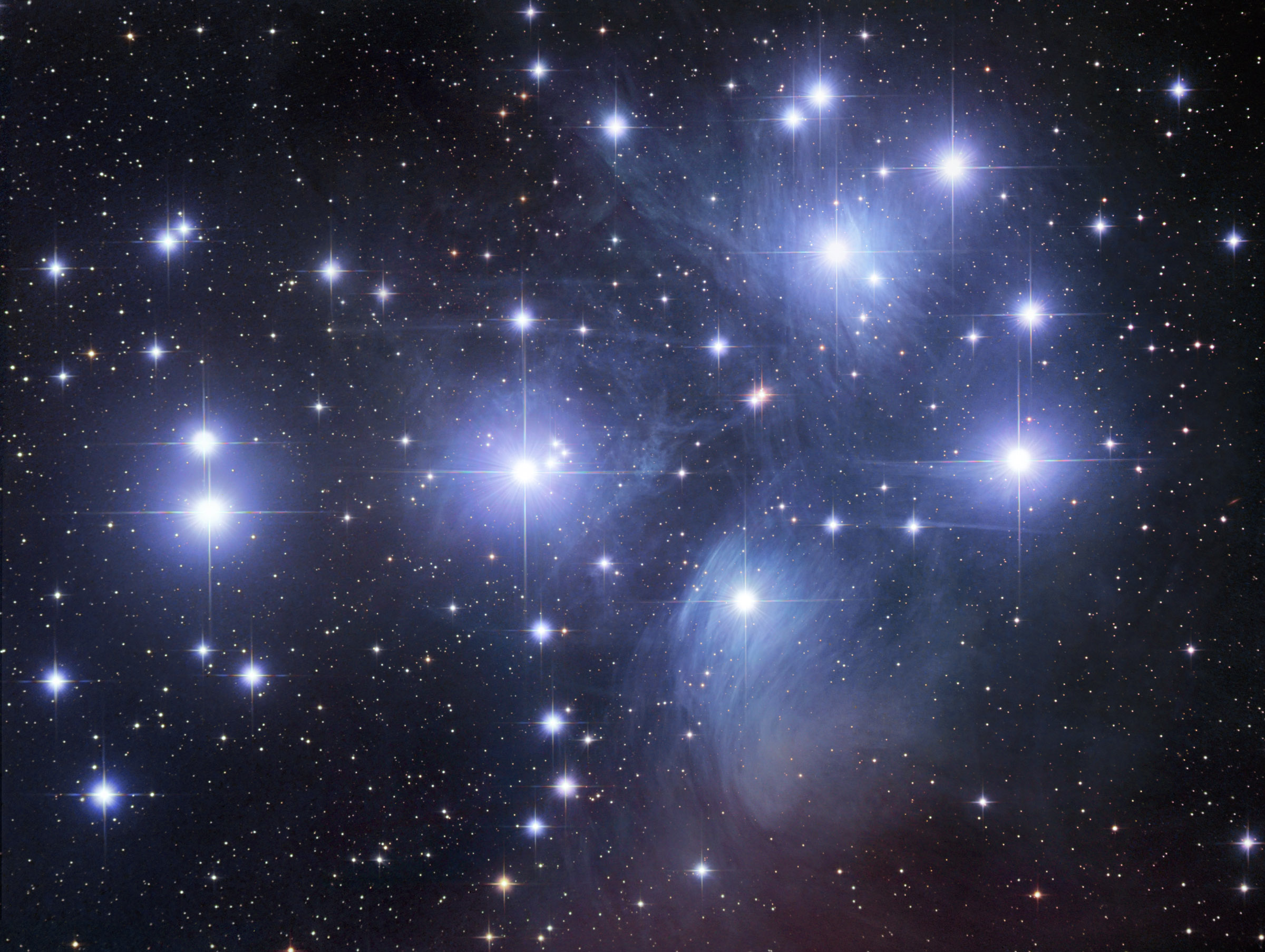 Stars making up the constellation of Pleiades
