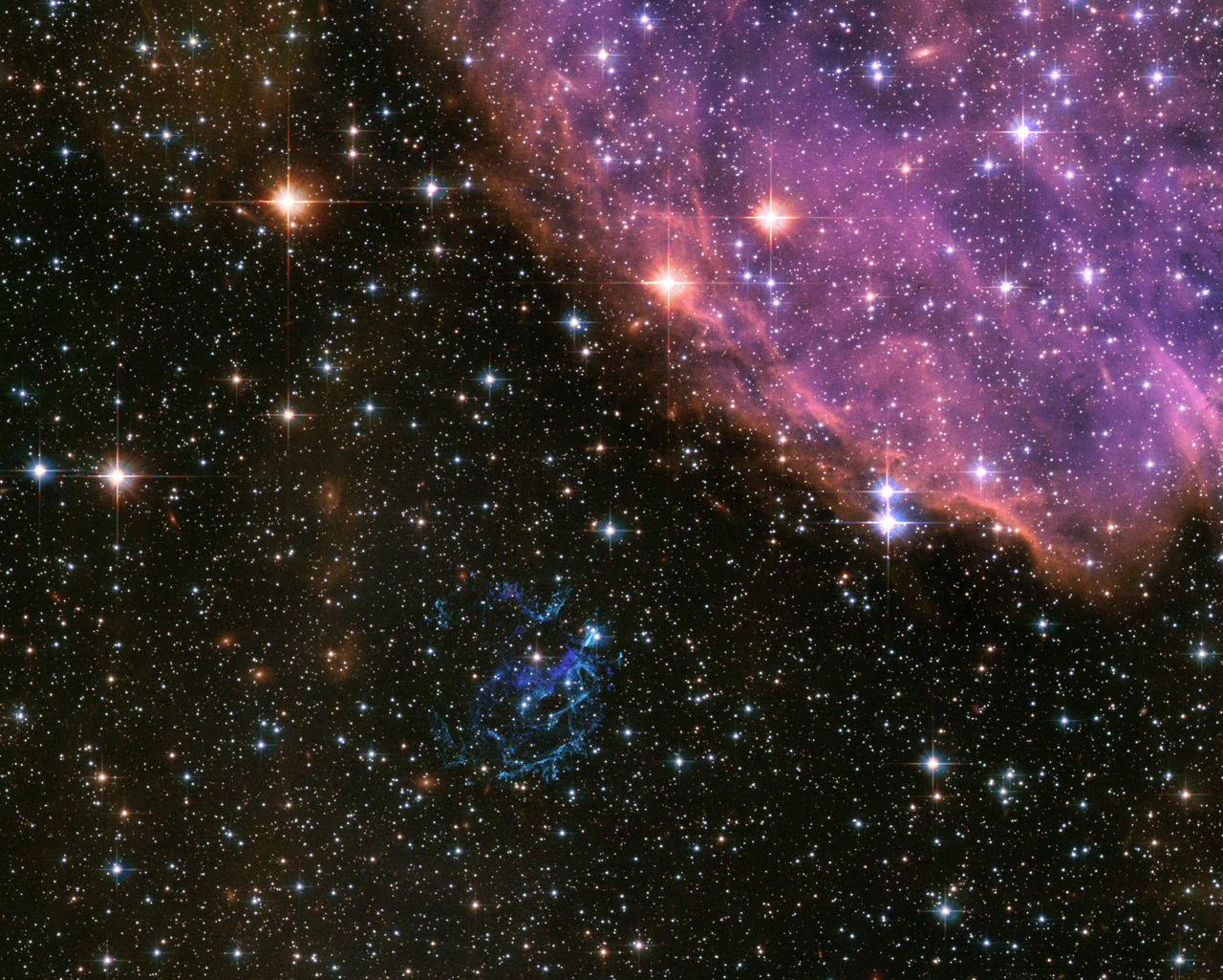 APOD: 2006 August 29 - Supernova Remnant E0102 from Hubble