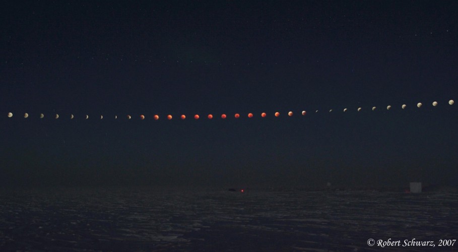 APOD: 2007 September 7 - South Pole Lunar Eclipse