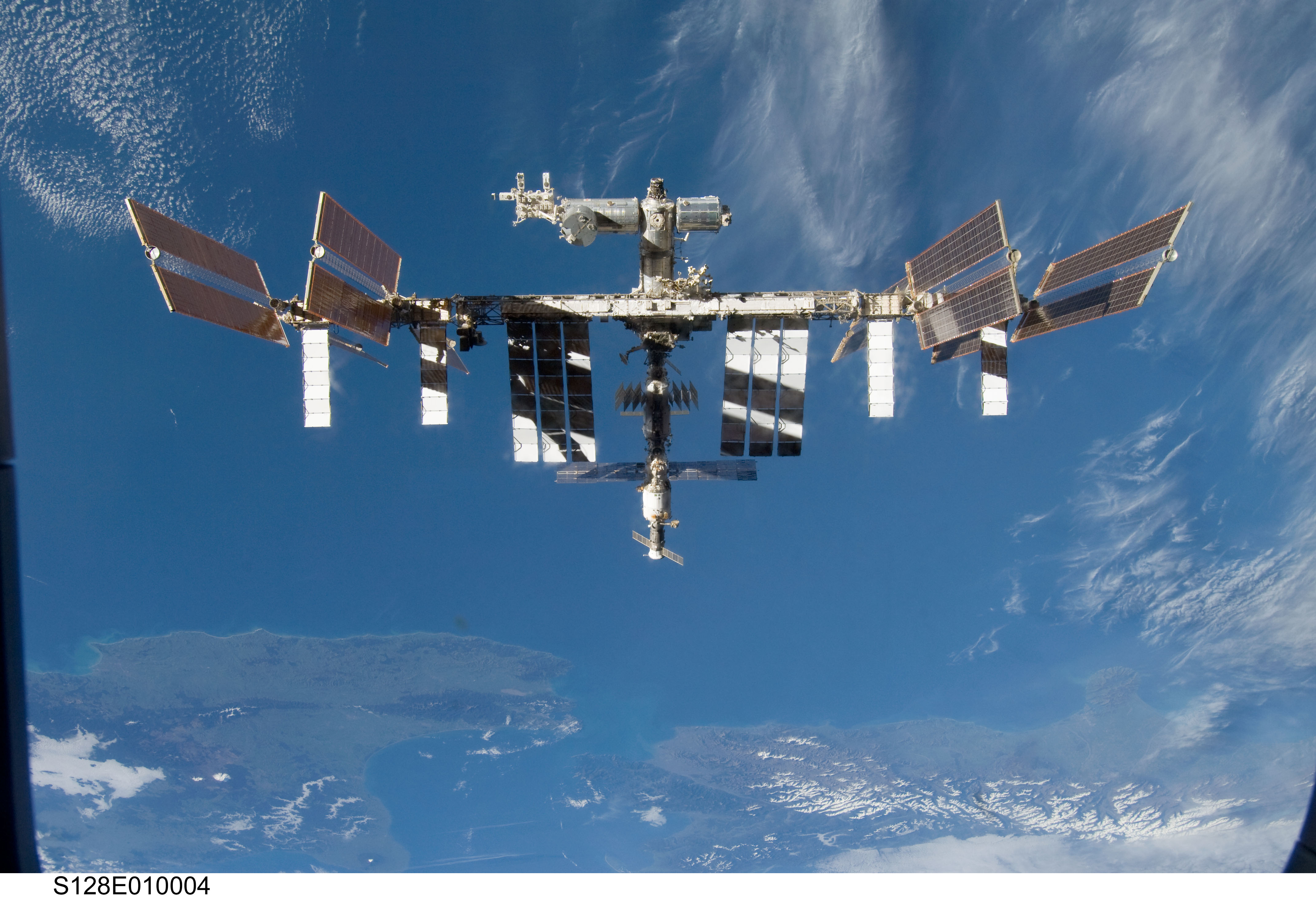 view of space station from earth