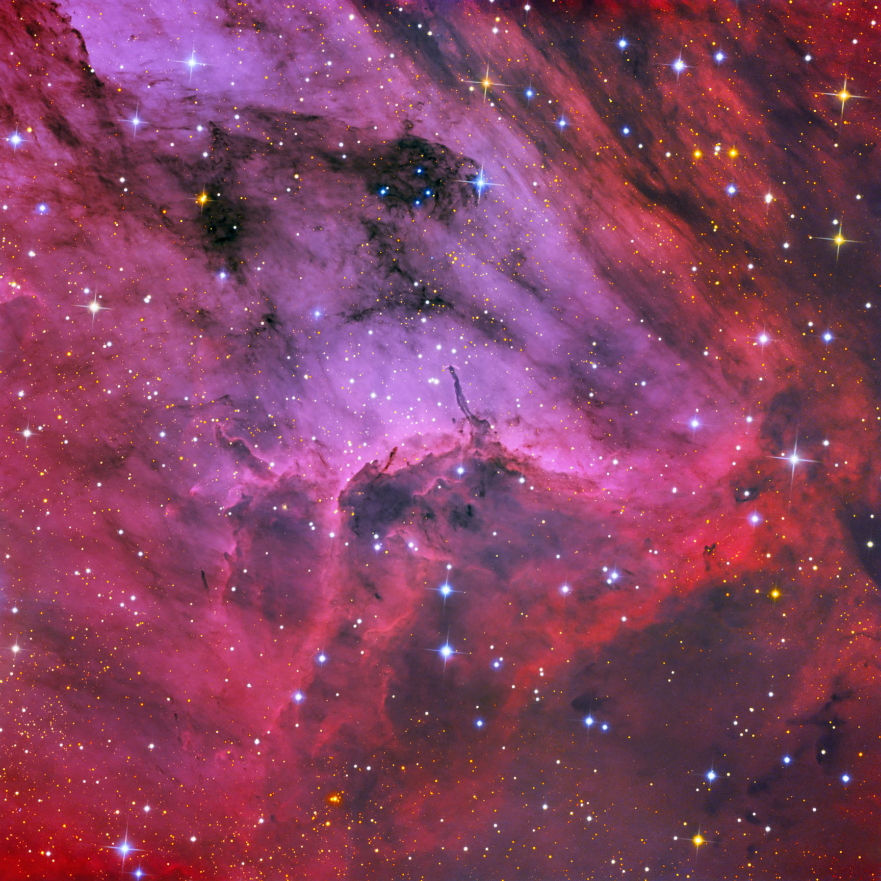 Balmer lines writ large: Pelican Nebula