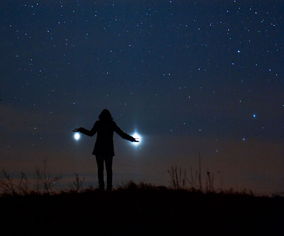 Júpiter y Venus desde la Tierra