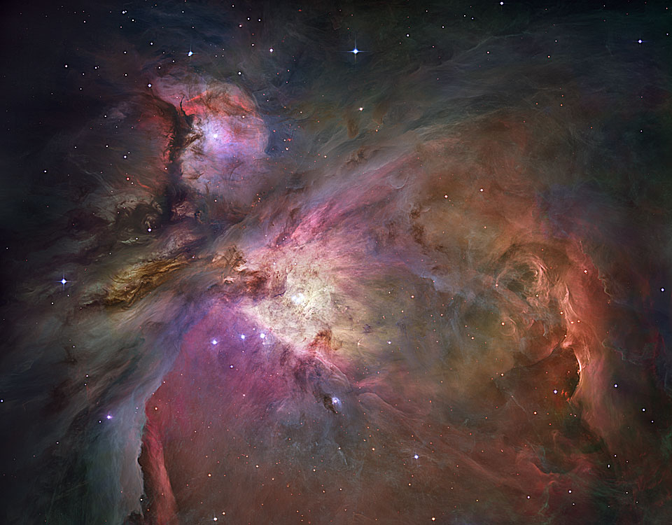 Oriono ūkas, arba M42. Artimiausias didelis žvaigždėdaros regionas. © NASA, ESA, M. Robberto (STScI/ESA) et al.