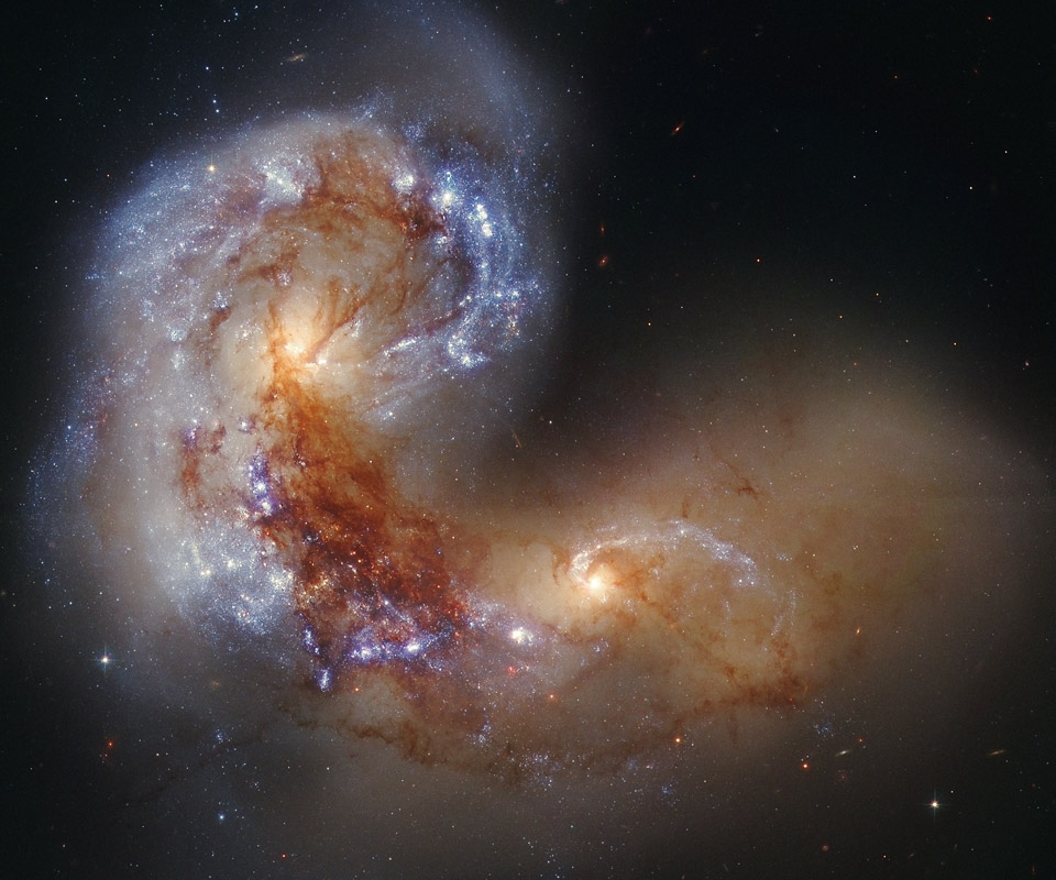 2012年08月12日:碰撞中的星系NGC 4038-（Spiral Galaxy NGC 4038 in Collision）