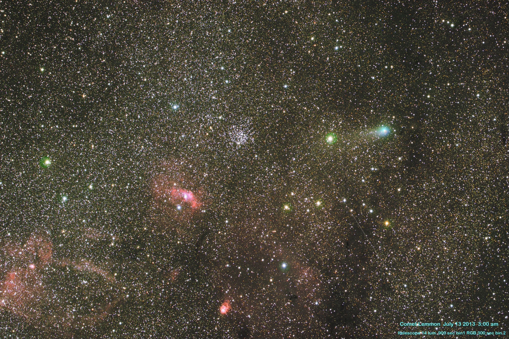 APOD: 2013 July 20 - Comet Lemmon and the Deep Sky