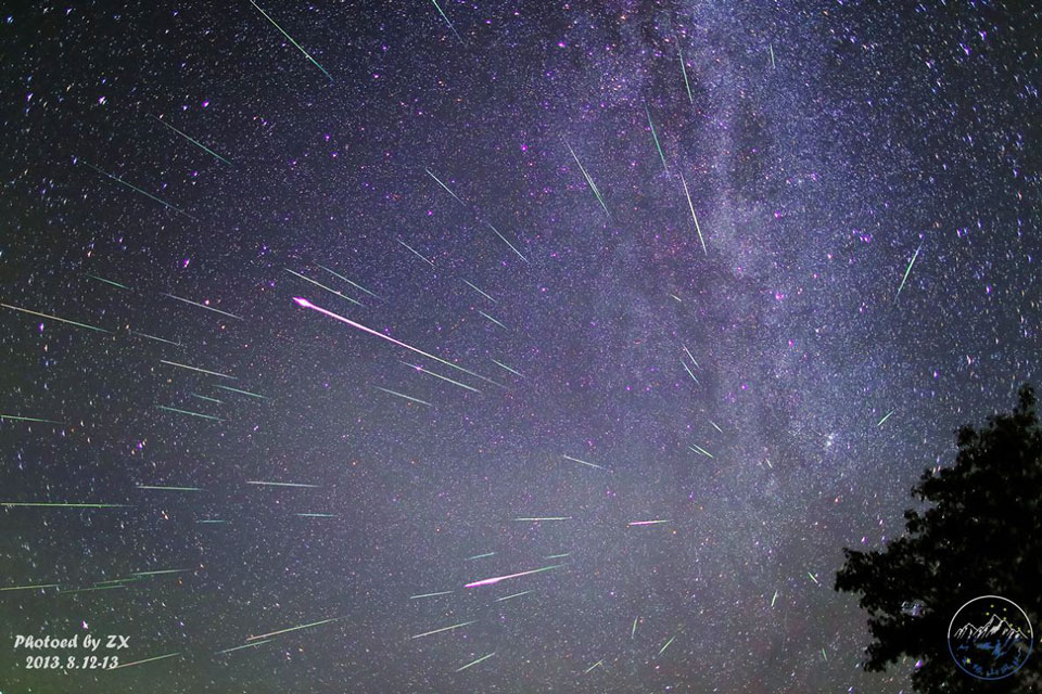 APOD: 2013 August 21 - Perseid Meteors Over China