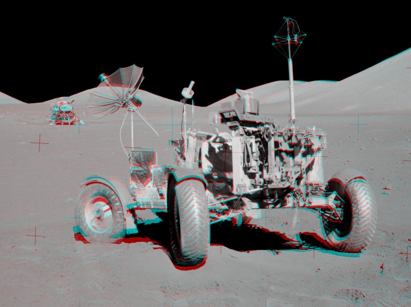 Anaglifo del sitio VIP del Apollo 17
