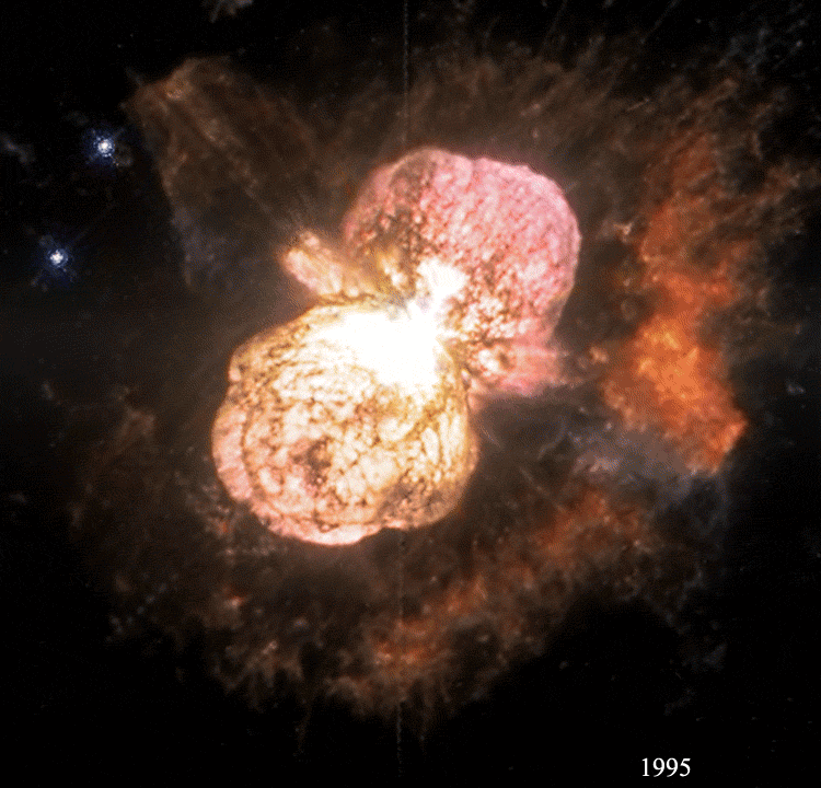 Eta Carinae y la nebulosa del homúnculo en expansión