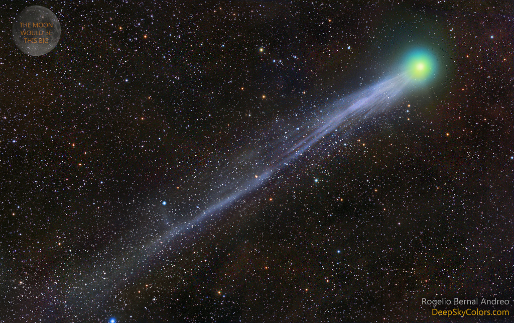 La cola del cometa Lovejoy