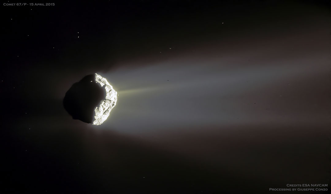 El cometa Churyumov-Gerasimenko en fase creciente