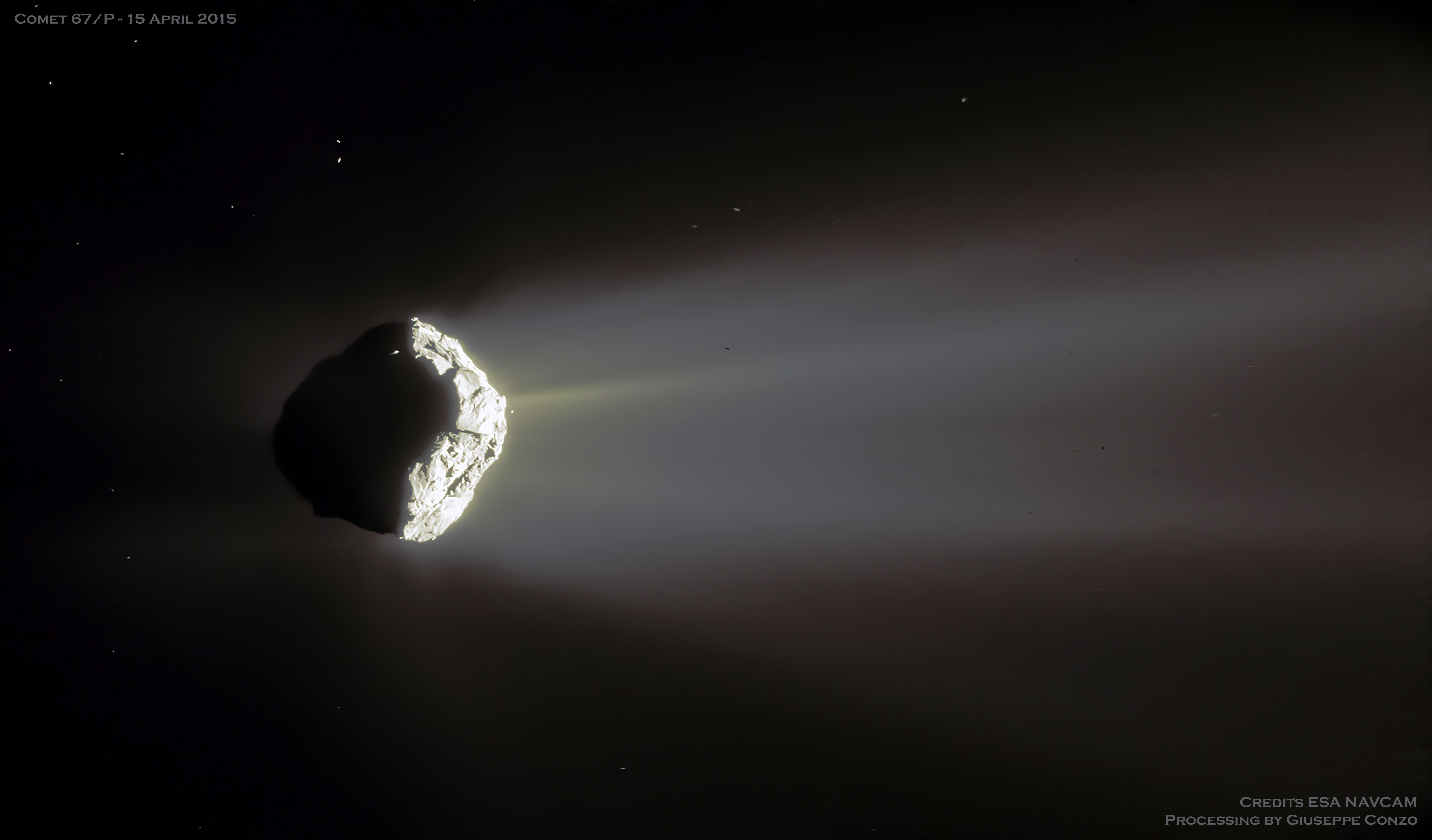 APOD: 2015 April 29 - Comet Churyumov Gerasimenko in Crescent