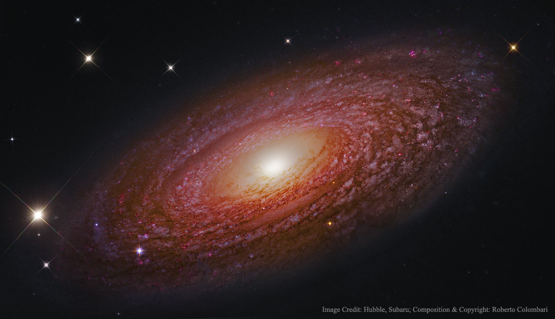 附近巨大的旋涡星系ngc2841