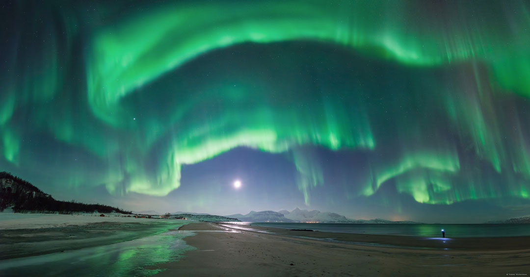Una aurora inesperada sobre Noruega