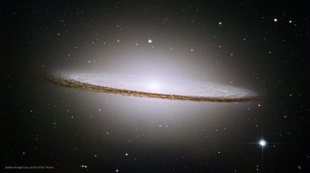 La galaxia del Sombrero desde el Hubble