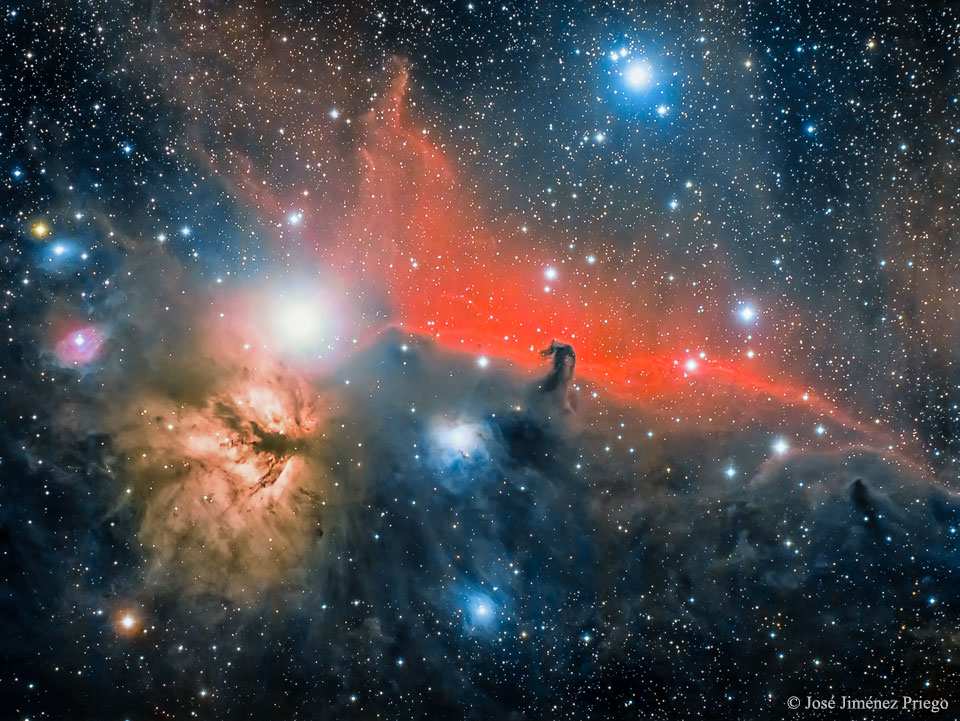 Resultado de imagen de Arriba la Nebulosa Cabeza de Caballo en OriÃ³n