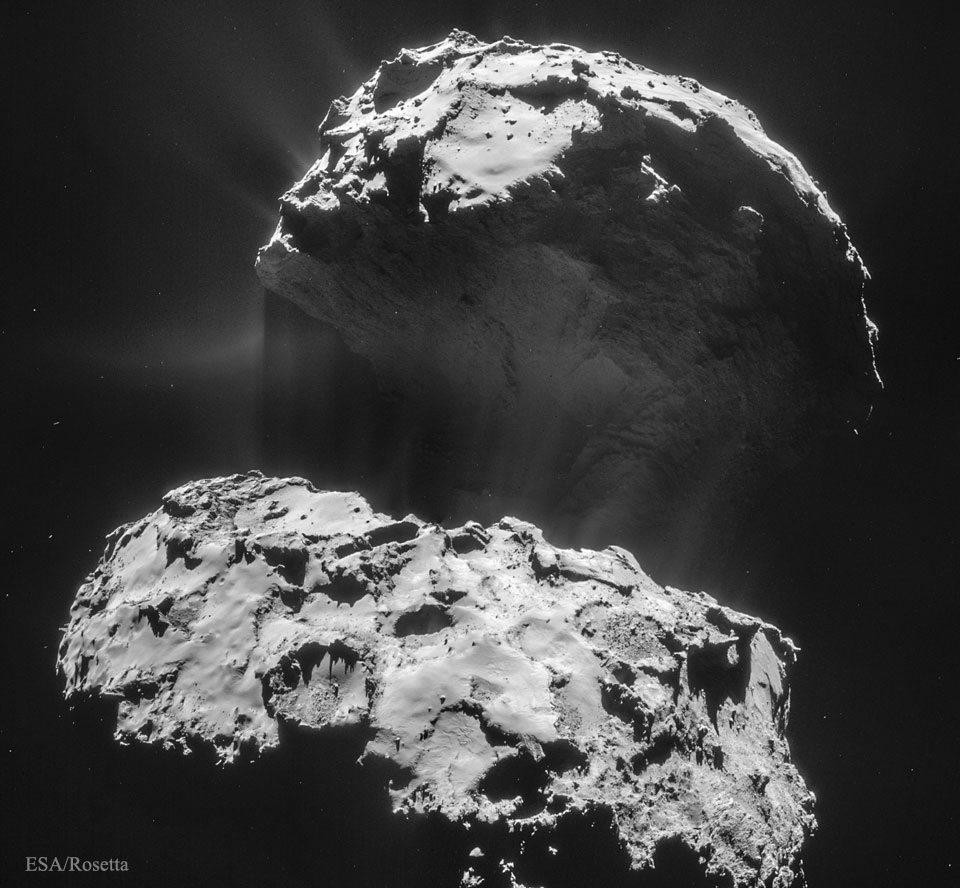 来自罗塞塔号飞船的彗星67P