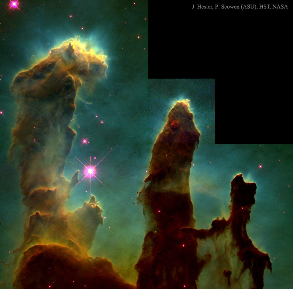 M16: los pilares de la creación de estrellas