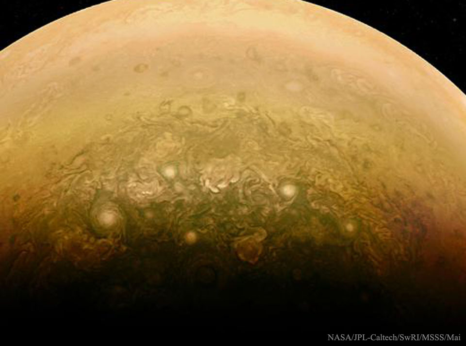 木星南极附近的朱诺云