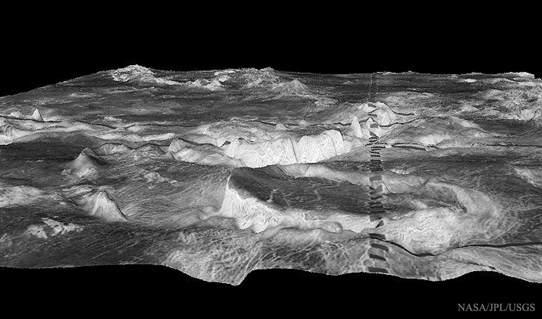 Montañas cilíndricas de Venus