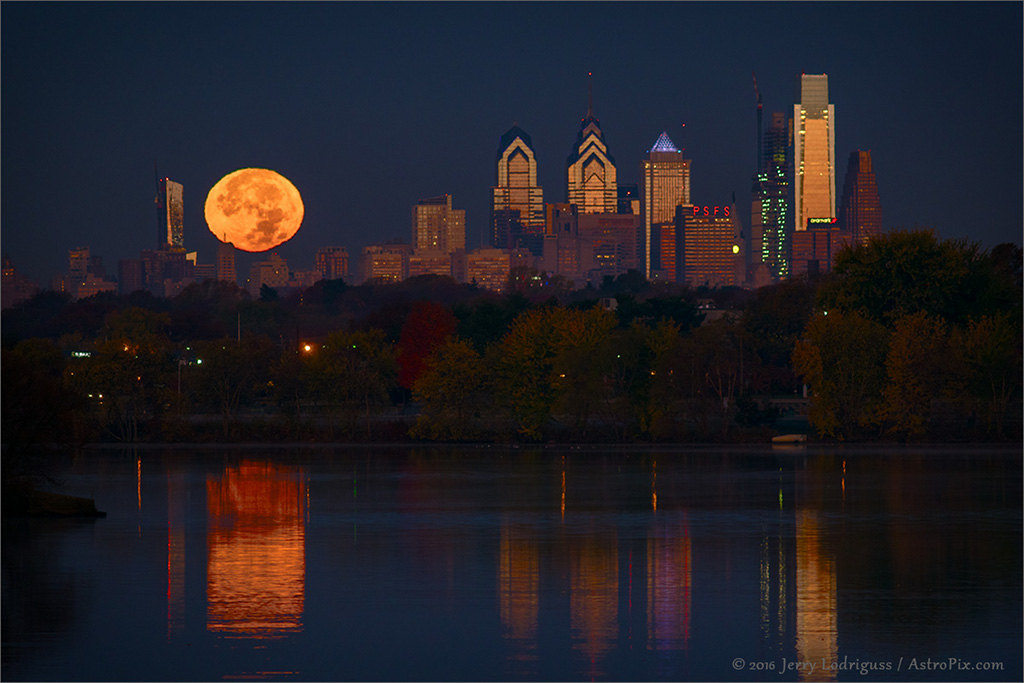 Perigeo de la Luna Llena desde Filadelfia