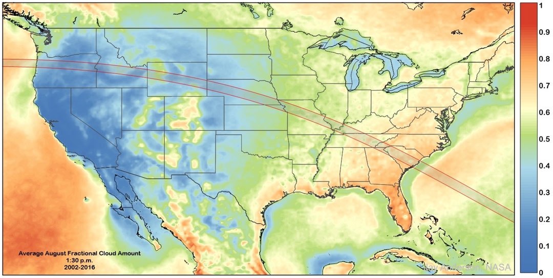 2017年01月31日:该到何处去看美国日食-（Where to See the American Eclipse）