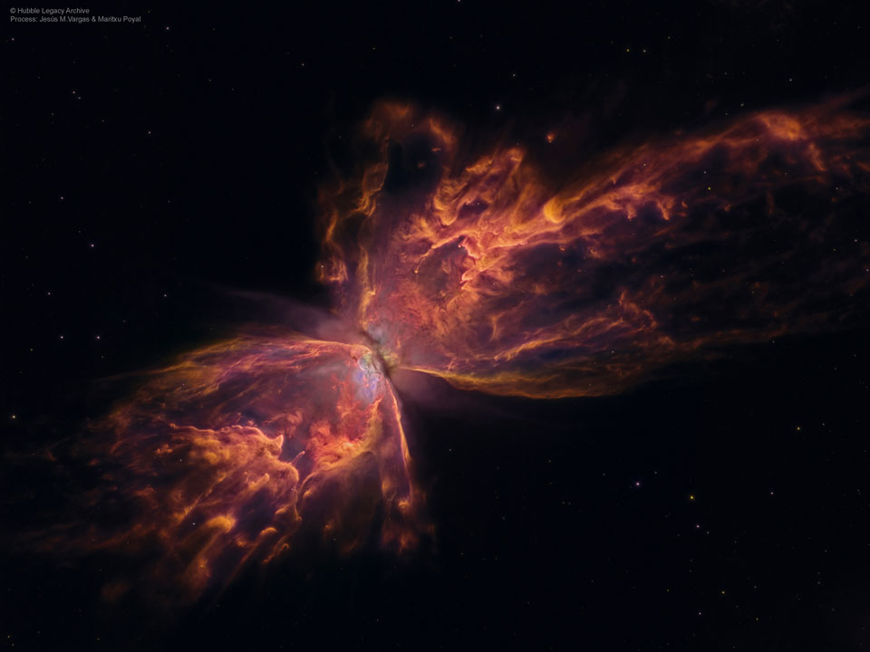 La nebulosa de la mariposa del Hubble