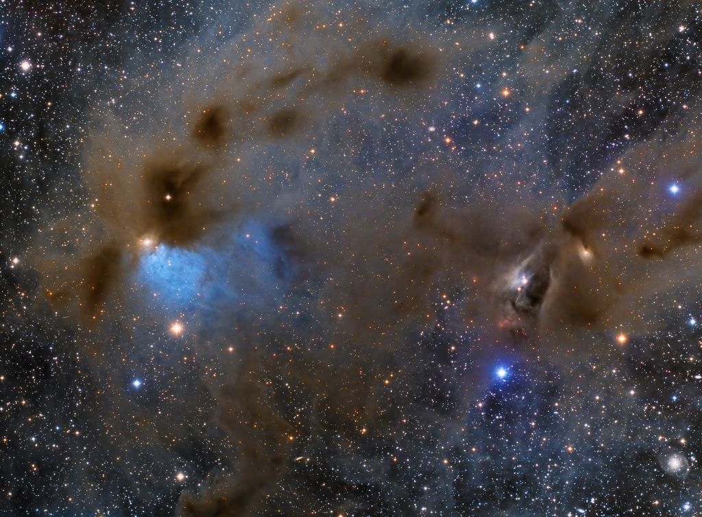 Estrellas jóvenes y nebulosas polvorientas en Tauro