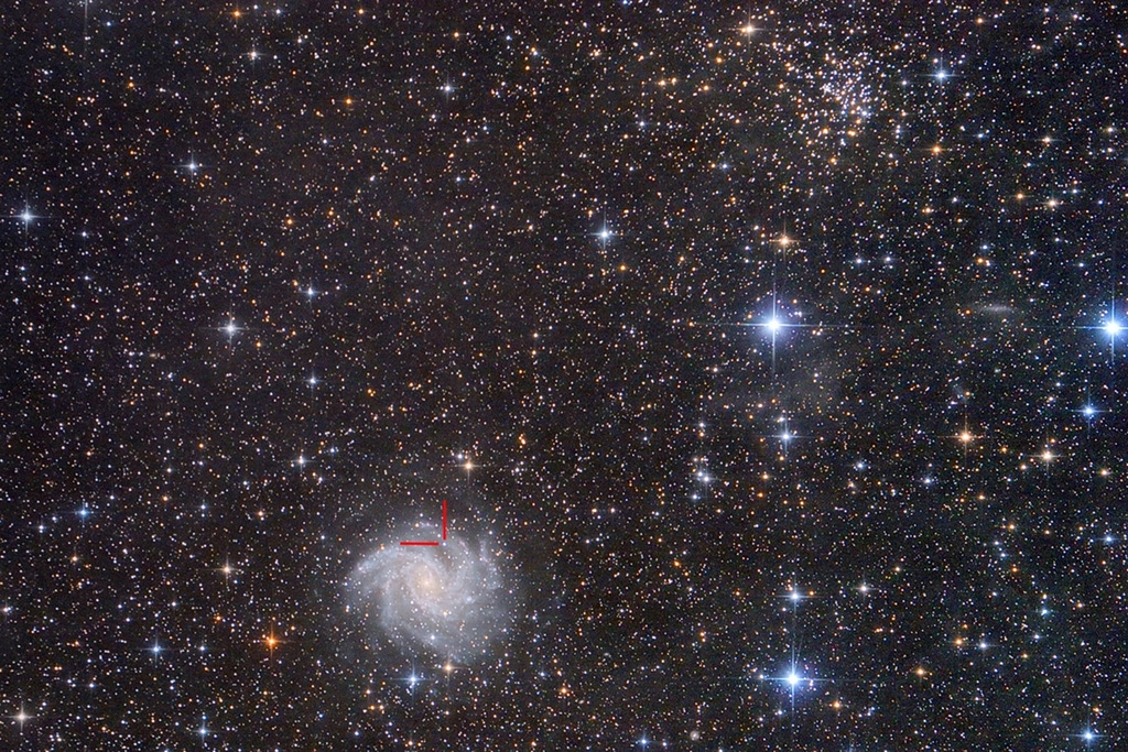 Cúmulo de estrellas, Galaxia Espiral, Supernova