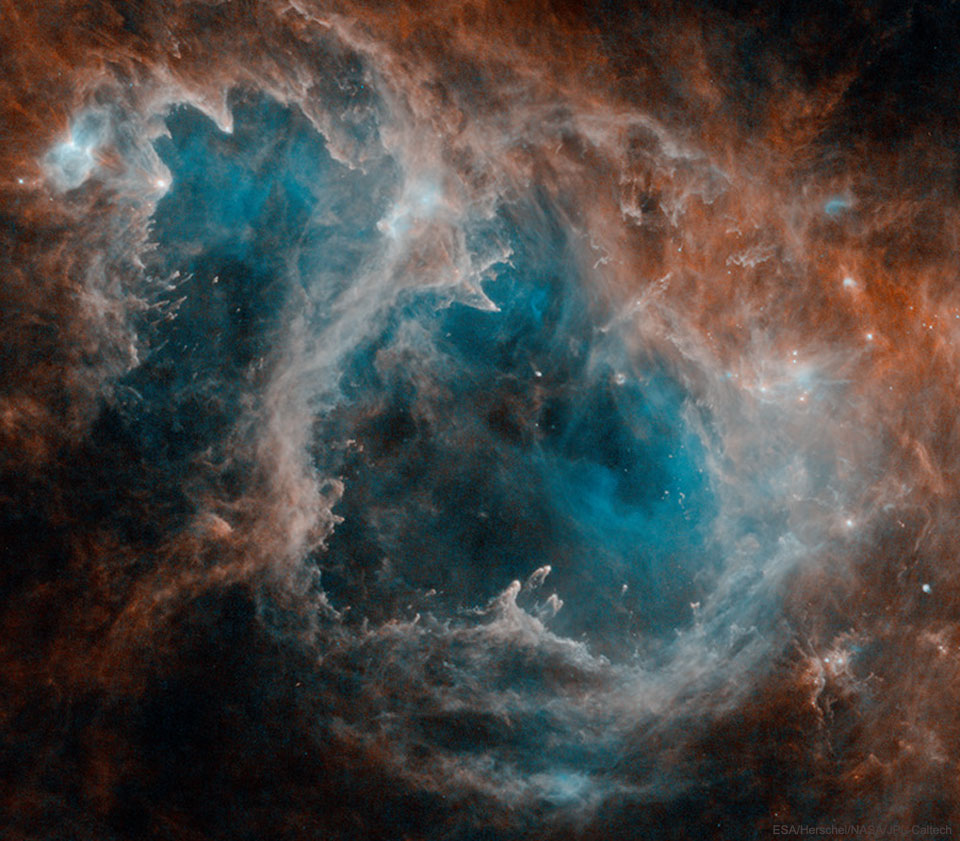 La Nebulosa del Alma en el infrarrojo de Herschel