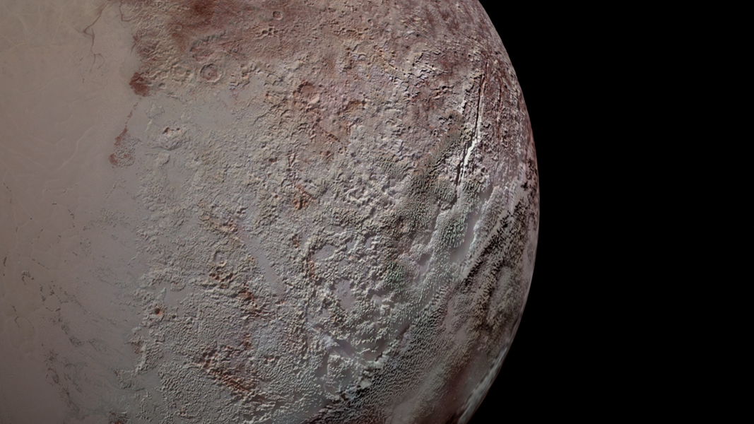 Closeup image of Pluto