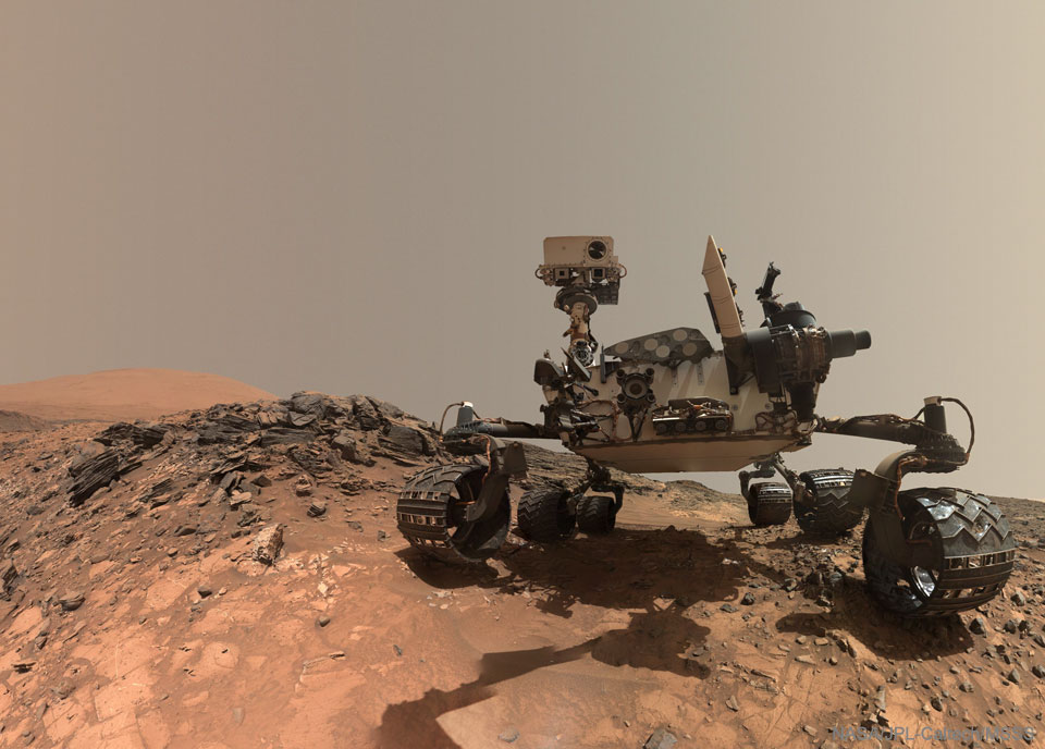 好奇号漫游者在火星上自拍