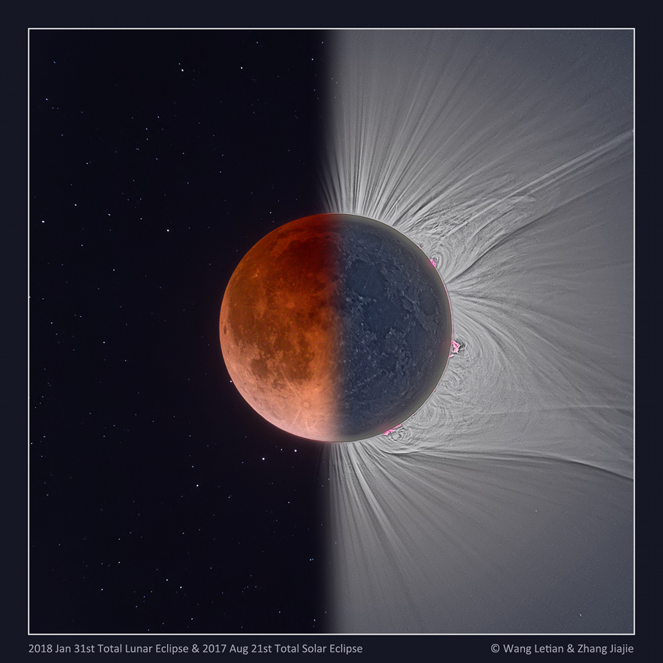 APOD 2018 February 9 Total Solar Lunar Eclipse