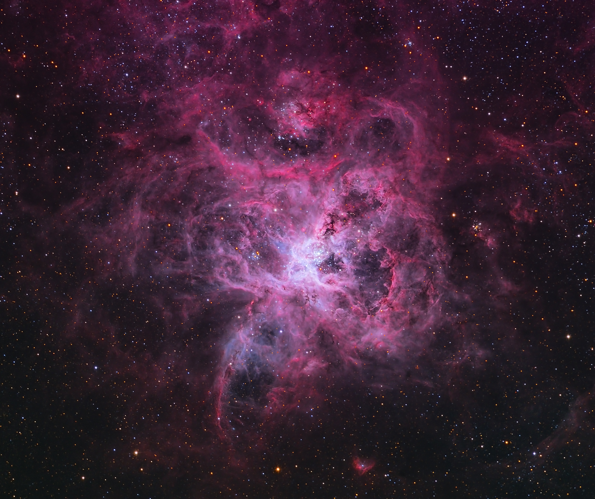 綺麗な銀河 星雲 121 大マゼラン雲のhii領域にある輝線星雲 Emission Nebula タランチュラ星雲 Tarantula Nebula 再改訂 我家のｉｔ化