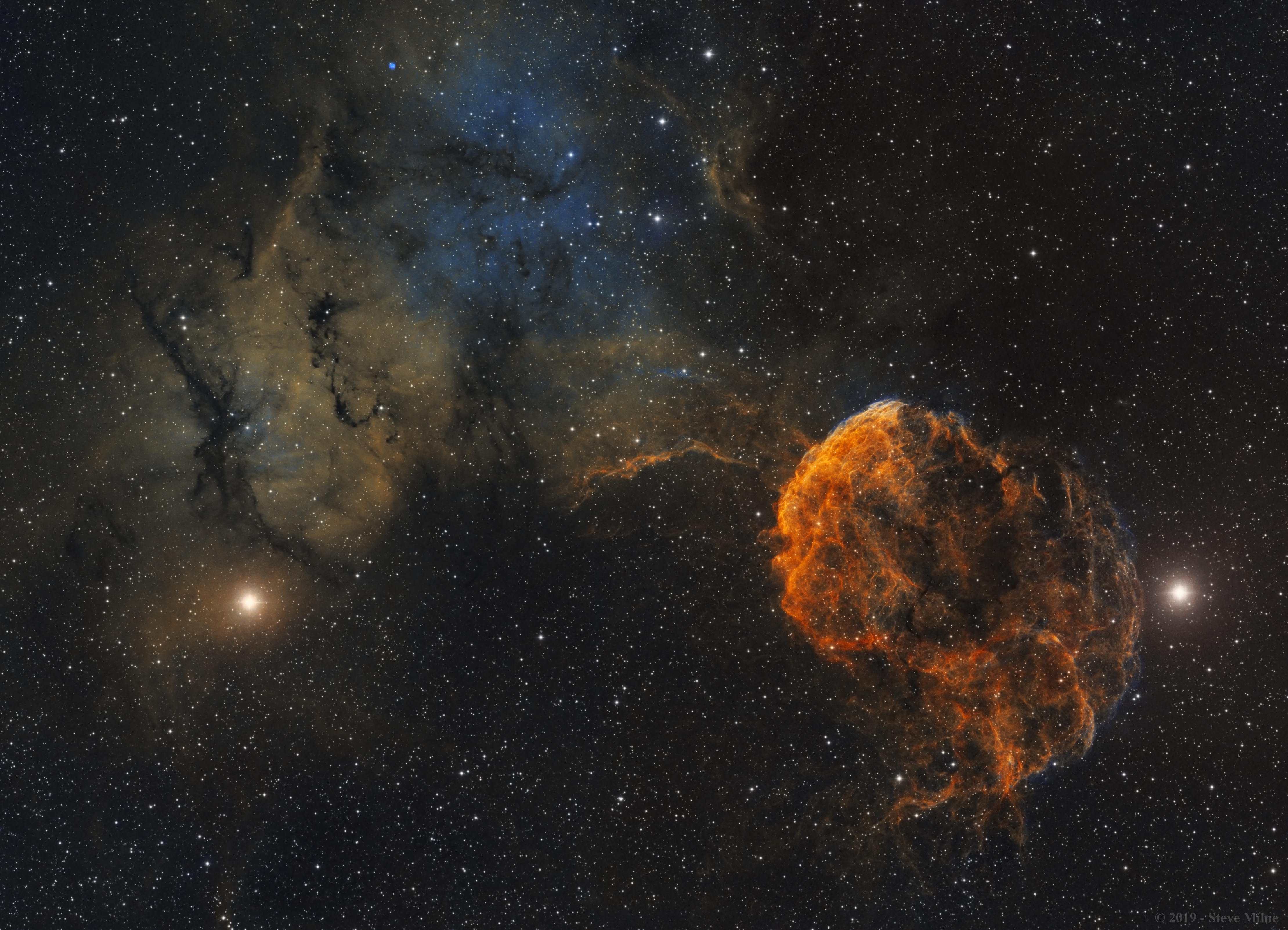 APOD: 2019 March 7 - Sharpless 249 and the Jellyfish Nebula