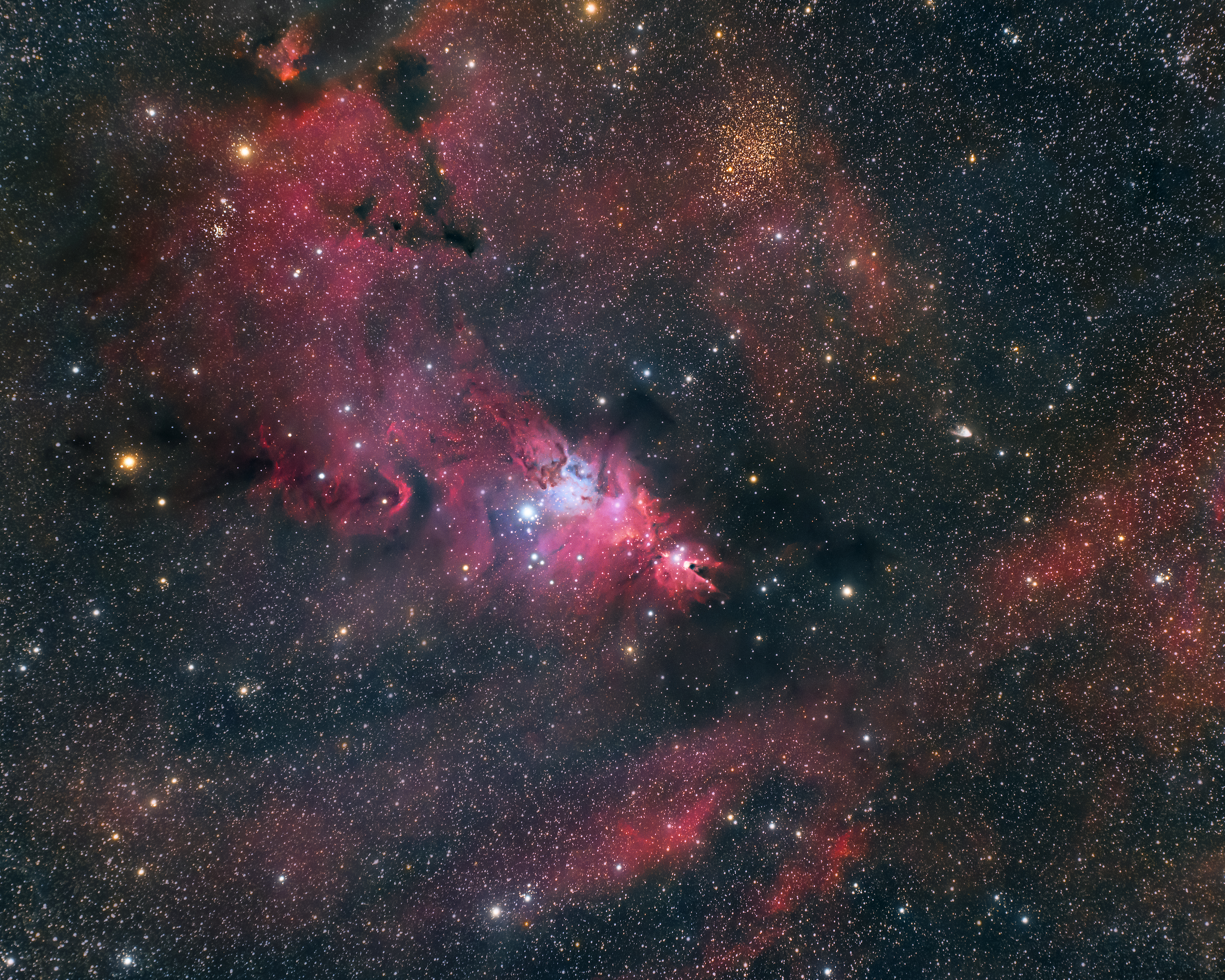 綺麗な銀河 星雲 685 いっかくじゅう座 Monoceros にある散光星雲 クリスマスツリー星団 星雲 Fox Fur Nebula そしてhii領域 コーン星雲 再々々改訂 我家のｉｔ化